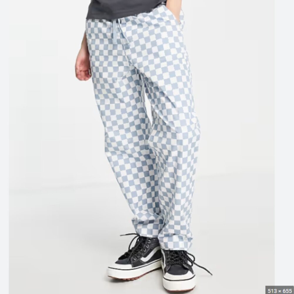 Vans Blue and White Checkered Pants